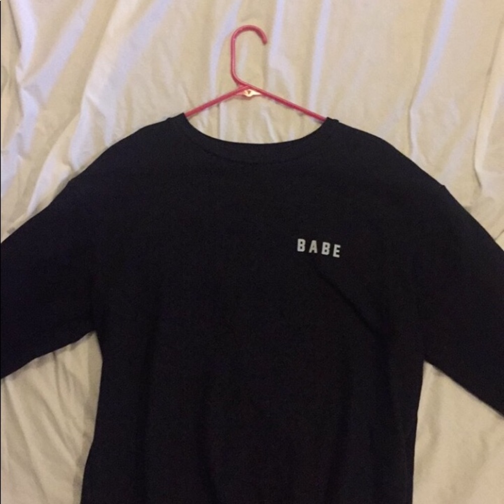 " babe" front patch sweatshirt